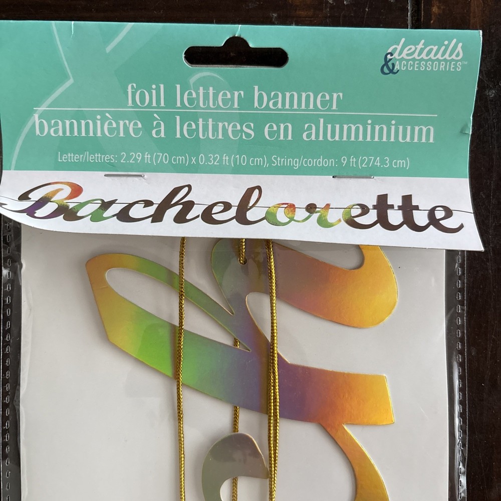 details & Accessories Foil Letters Banner Bachelorette