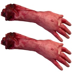2PCS Broken Men Hand Blood Horror Bloody Limbs Novelty Dead Broken Hand Gadgets