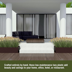 Ttranewsoo Artificial Grass, Fake Shrubs, Green12