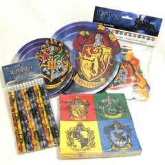 Harry Potter Party Set 45 pc Gryffindor Birthday Plates Napkins Pencils Banner
