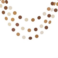 Brown Paper Garlands Hanging Circle Decoration Neutral Party Streamers, 30 Fe…