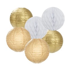 White Gold Party Decorations Streamers – 14pcs Christmas Wedding Engagement L…
