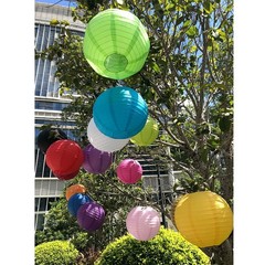10Pcs White Paper Lanterns Decorative Chinese/Japanese Hanging Round Paper Lante