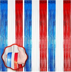 3 Pack 3.3 x 8.2 ft Tinsel Foil Backdrop Curtains – Perfect for Any Celebration