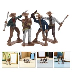 20Pcs Durable Plastic Western Figurines Set for Cake Toppers and Wild West Decor
