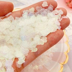 2500pcs Love Heart Shaped Glitter Confetti Valentine Anniversary Wedding White
