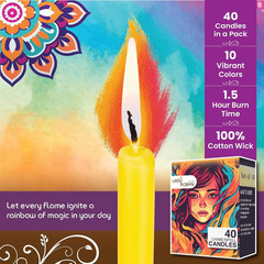 Spell Candles (40 Candles) – One Shipping Charge! Set of 40, Multicolor