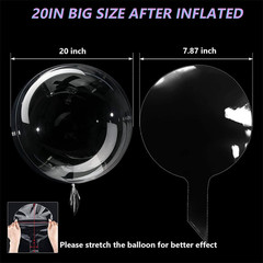 10 Pack LED Light Up BoBo Balloons Warm String Lights Transparent Party Balloon