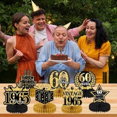 Refavor 9Pcs 60th Birthday Party Decorations – 60th Birthday Decor Men Women …