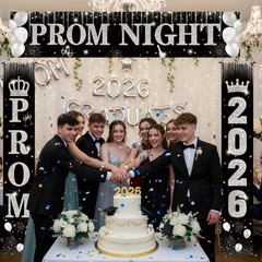 SmoothNovelty 3 Pcs Prom Night Decorations 2026 Graduation Party multicolor
