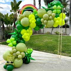 Awenztech 122pcs Dark Green Balloon Arch Kit, 18 12 10 5 inch Green Latex Bal…