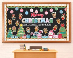 Christmas Gingerbread Cutouts DIY Photo Craft Bulletin Board Set Classroom Decor