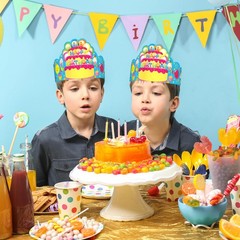 36 Pack Happy Birthday Crowns Paper Hats for Kids School Classroom Celebration