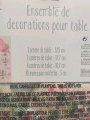 Amscan From Miss to Mrs Table Decorating Kit Bridal Shower Party Pink Floral 12″