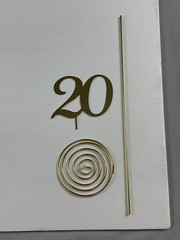 Therwen 20pcs Table Number Holders Wedding Event Party Spiral Stands Numbers