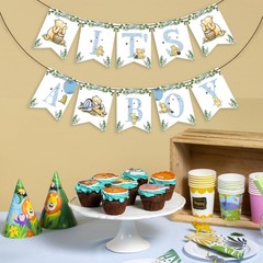 Winnie IT’S A Boy Banner for Baby Shower Decorations Boys Multicolor