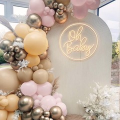 Boho Pink Nude Neutral Balloon Arch Kit, 166Pcs Pastel Brown Maca Light Pink …