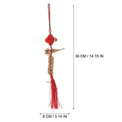 2PCS Gourd Brass Pendants Chinese Knot Ornaments Chinese Style Decoration
