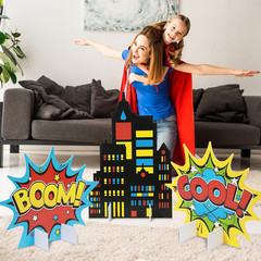Hero Theme Party Decorations Super Theme Hero Cardboard Cutout Stand up Large 3D
