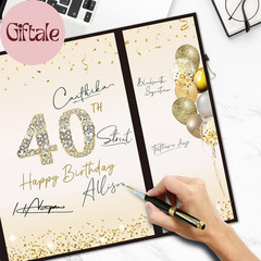 Birthday Party Decorations, Signing Card Board with Magnetic Closure, Happy Birt
