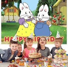 Max and Ruby Birthday Party Supplies Backdrop Banner Vinyl 5x3ft Birthday Gift