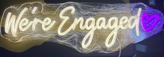 LED Neon Sign Light «We’re Engaged» for Wedding / Engagement Party Announcement
