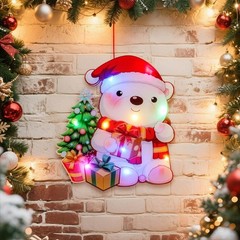 4Pack Plastic Christmas LED Hanging Ornaments With Shatterproof Design For