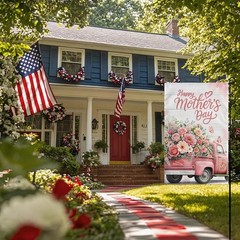 Elegant Double-Sided Mother’s Day Garden Flag – Vintage Floral Design