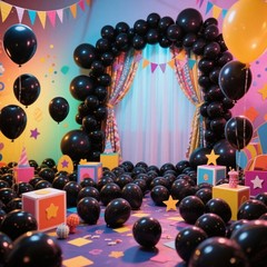 10pcs Giant Black Balloons 36 Inch Extra Large Ballons Jumbo Round Latex Bal…