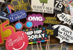 75th Birthday Picture Props