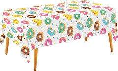 2 Pack Donut Party Tablecloth 54″ x 108″ Plastic Birthday Baby Shower Decor