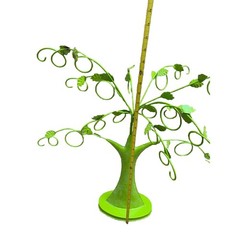 Lime Green Metal Tree Branches Display Money Gift Cards Ornaments Scrooge