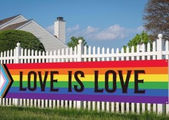 Pride Decorations Happy Welcome Sign Gay Banner LGBT colorful