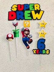 Personalized Super Mario Cake Topper
