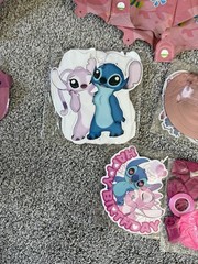 Lilo & Stitch Angel Pink Themed Birthday Party Decorations Balloons/cake Topper