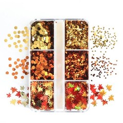 2000 PCS Maple Leaves Fall Party Table Decoration Scatter Foil Confetti Orange