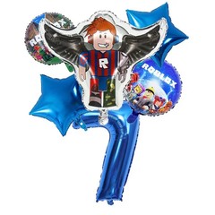Robot Game Theme Balloon 6pcs Set For Birthday Decoration And Fast Shipping USA