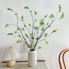 Cherica 4 Pcs Artificial Ficus Branches Faux Eucalyptus Stems, 4 Pcs, Green