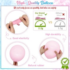 Pink and Blue Baby Reveal Balloon Garland Decorations 138pcs Party Supplies