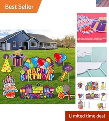 Reusable 8 Pack Birthday Yard Signs – Cheerful Decorations for Any Celebration