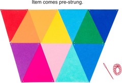 Pre-Assembled Rainbow Banner Buntings, Felt Fabric Pennant Banner Multicolor …