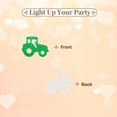 120 PCS Green Glitter Tractor Shaped Farm Party Table Scatter Confetti
