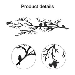 Modern Metal Bird Pendant Wall Decor for Living Room and Office Spaces