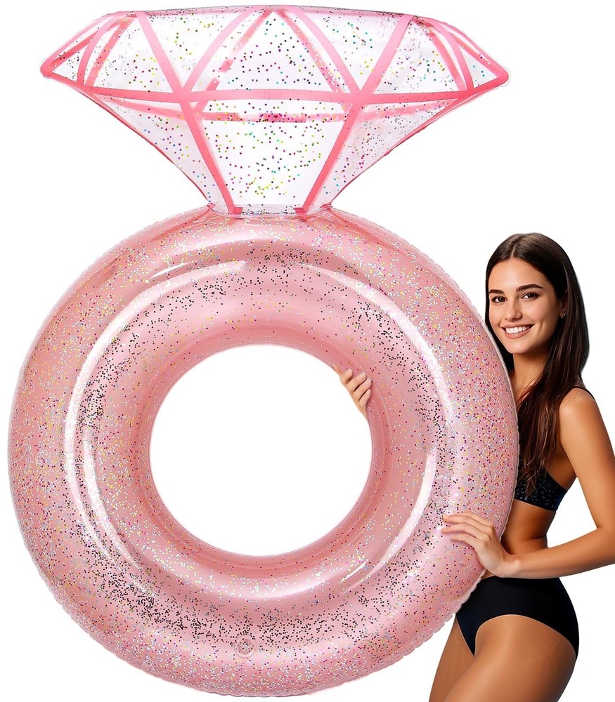 Pool Floats, Inflatable Diamond Ring Pool Float for Bachelorette Party, Engag…