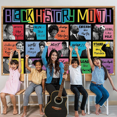 Black History Month Backdrop, Banner, Poster Pan African American Decoration and