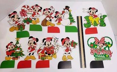 10pc Christmas Mickey Mouse Honeycomb Centerpieces Table Topper Party Decor NEW
