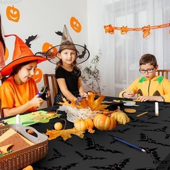 Halloween Tablecloth Pack of 3 Plastic Waterproof Bat Decorations Party Decor US