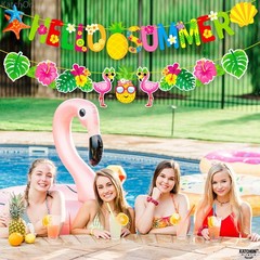 , Hello Summer Banner – 10 Feet, Pack of 2 | Luau Party Decorations | Hello S…