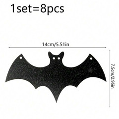 Bat Banner Bat Wreath Banner Halloween Bat Decorations Haunted Home Yard Decor