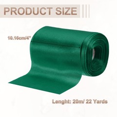 4 Inches x 22 Yards Satin Ribbon Roll Gift Wrapping Ribbon, Emerald Green